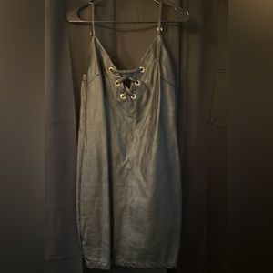 Faux Leather mini dress
